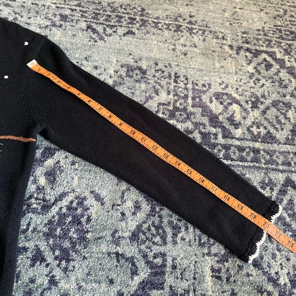 Vintage Grandmacore Christmas Novelty Knit Cardigan With Birdhouses Size Medium - Picture 6 of 8